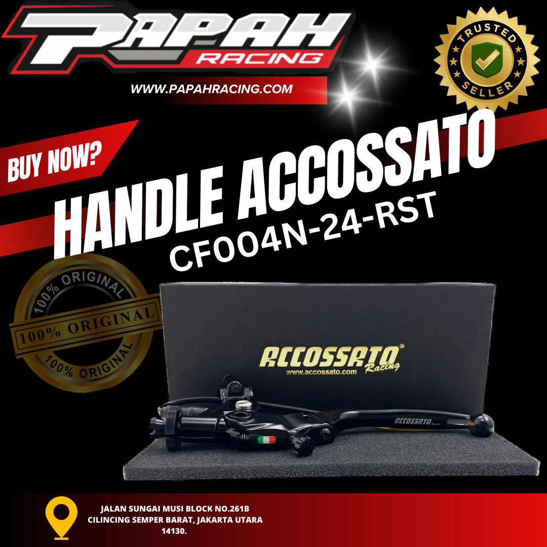 HANDLE HANDEL KOPLING ACCOSSATO BLACK HITAM  CF004N-24-RST